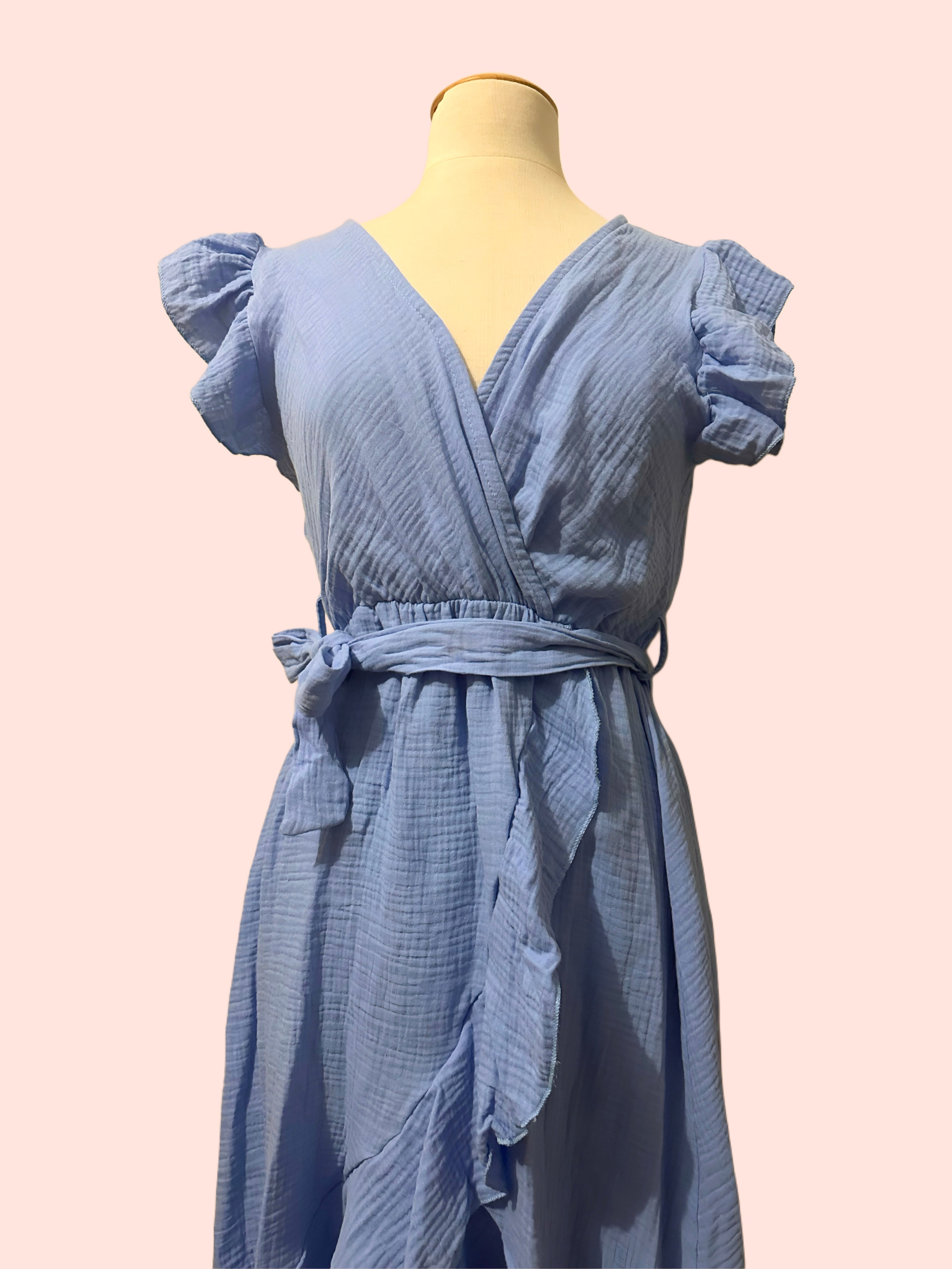 🌿 Robe d’allaitement bohème – Gaz de coton (Taille unique)