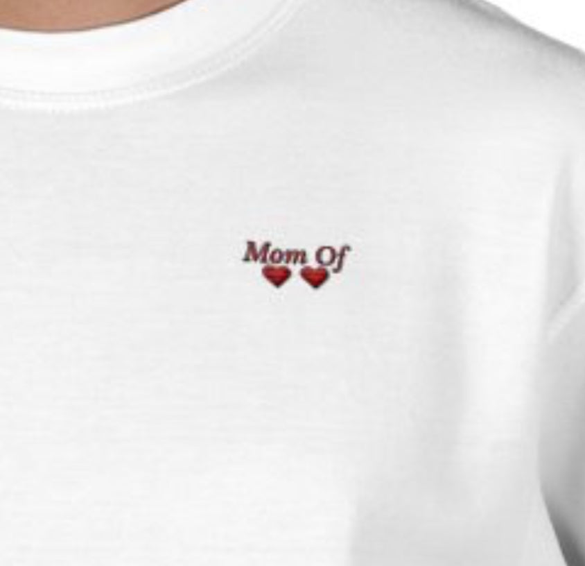 Sweat d’allaitement brodé - Mom Of ❤️ Personnalisable