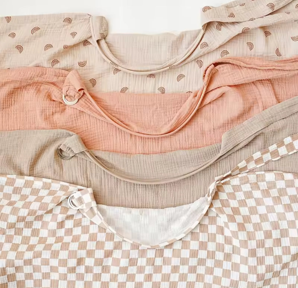 Cape d’allaitement en mousseline de coton – Douceur & légèreté