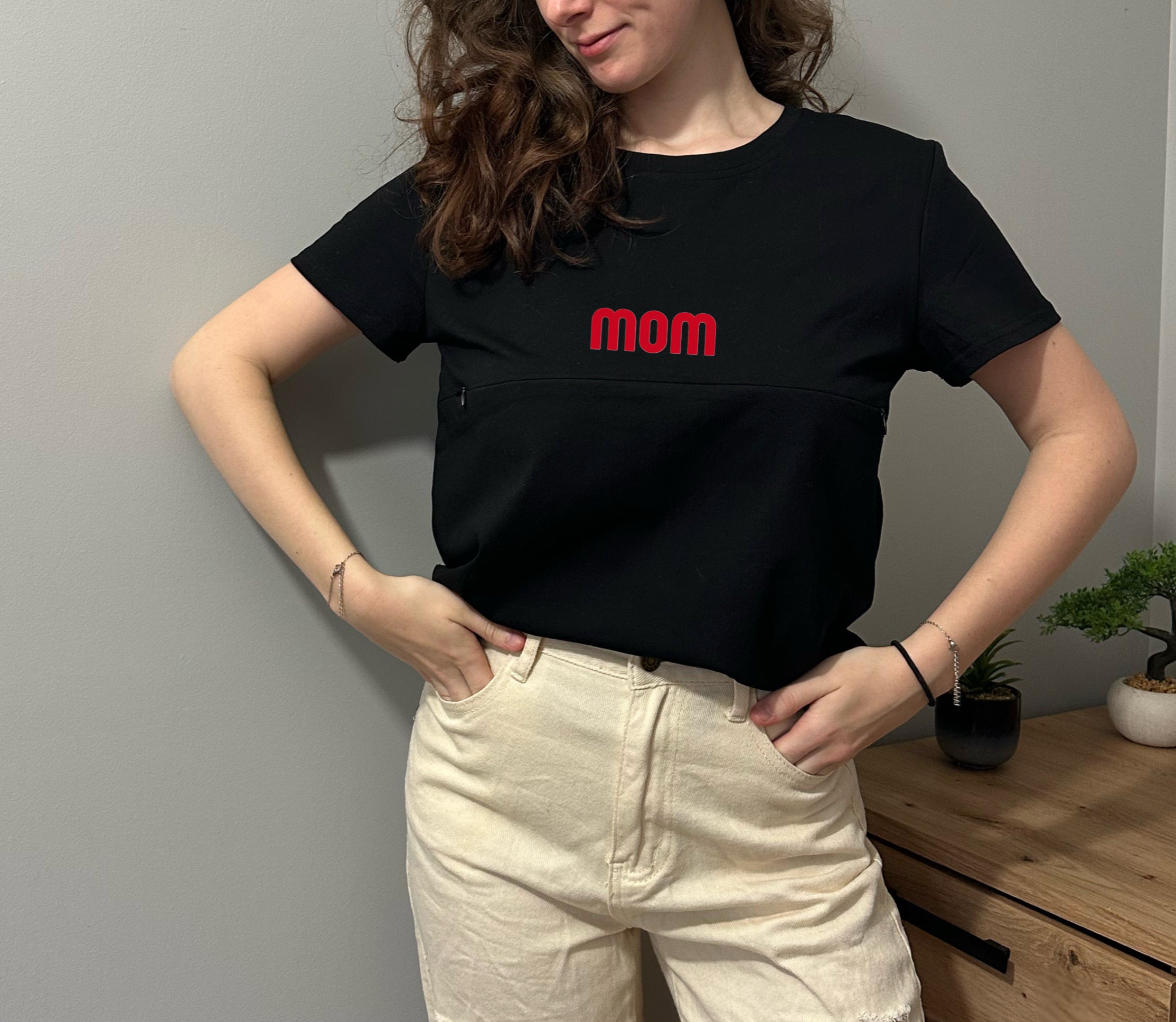 Haut d’allaitement à zip - mom