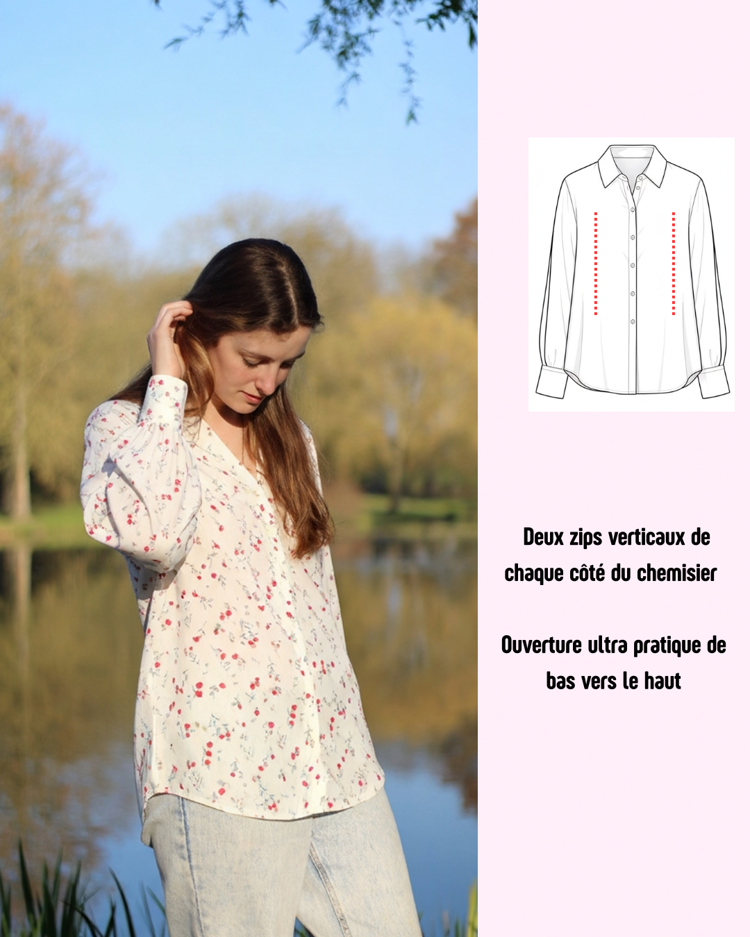 Chemisier d’allaitement Floral 🌸