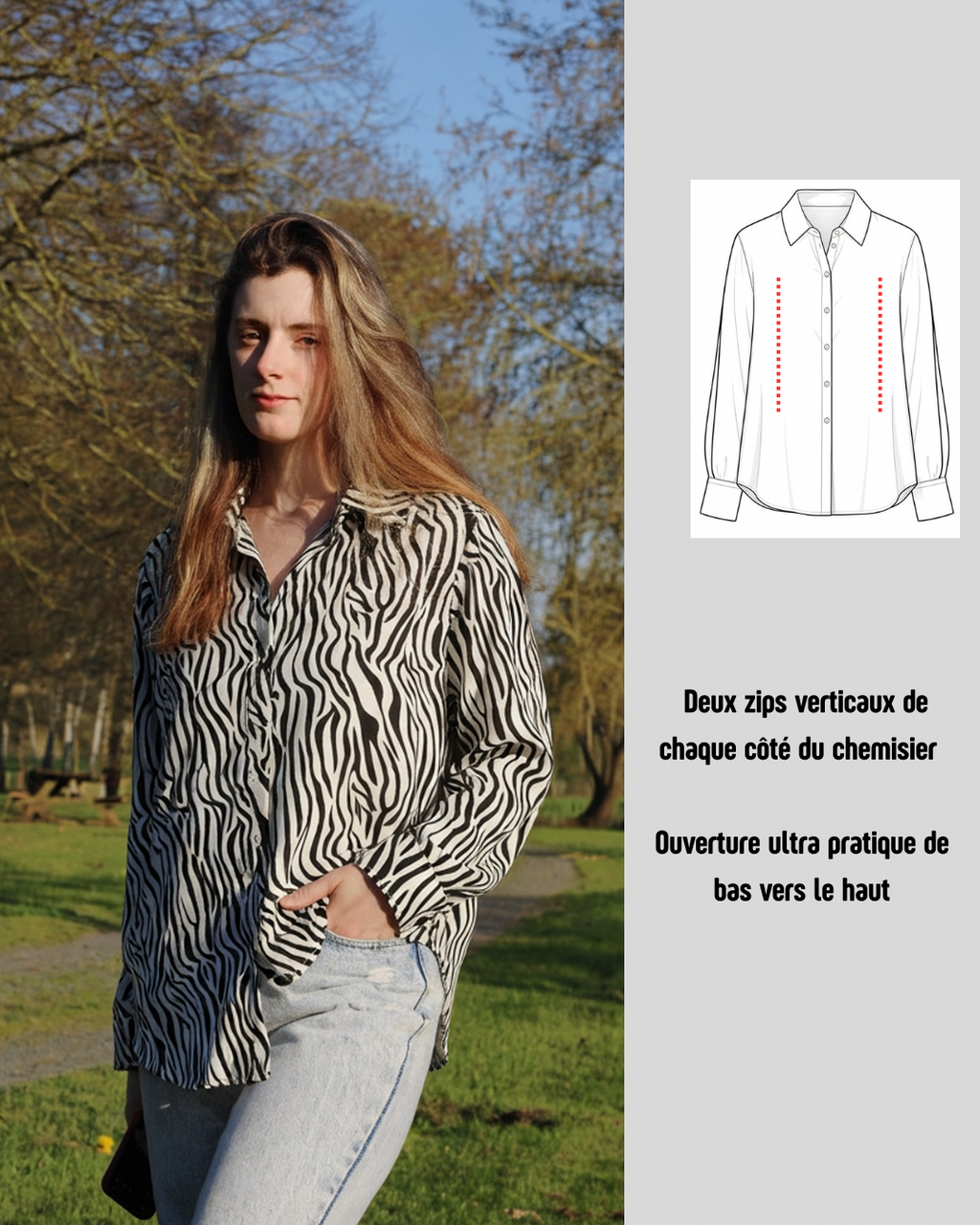 Chemisier d’allaitement Zèbre 🦓