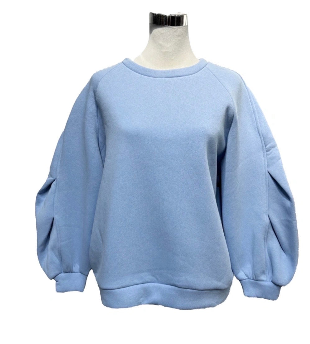 Pré commande - Sweat d’allaitement manches bouffantes plissées