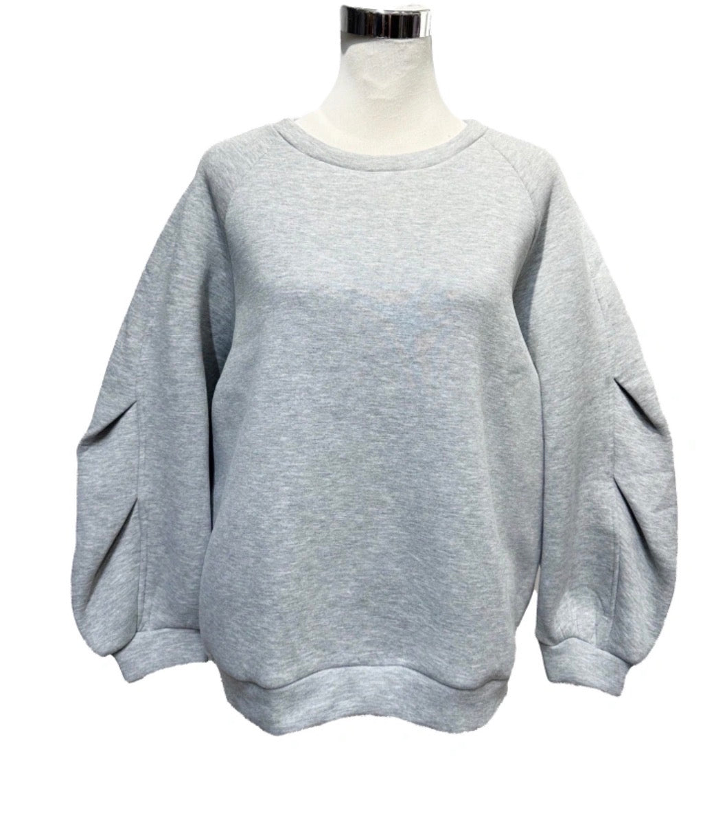 Pré commande - Sweat d’allaitement manches bouffantes plissées