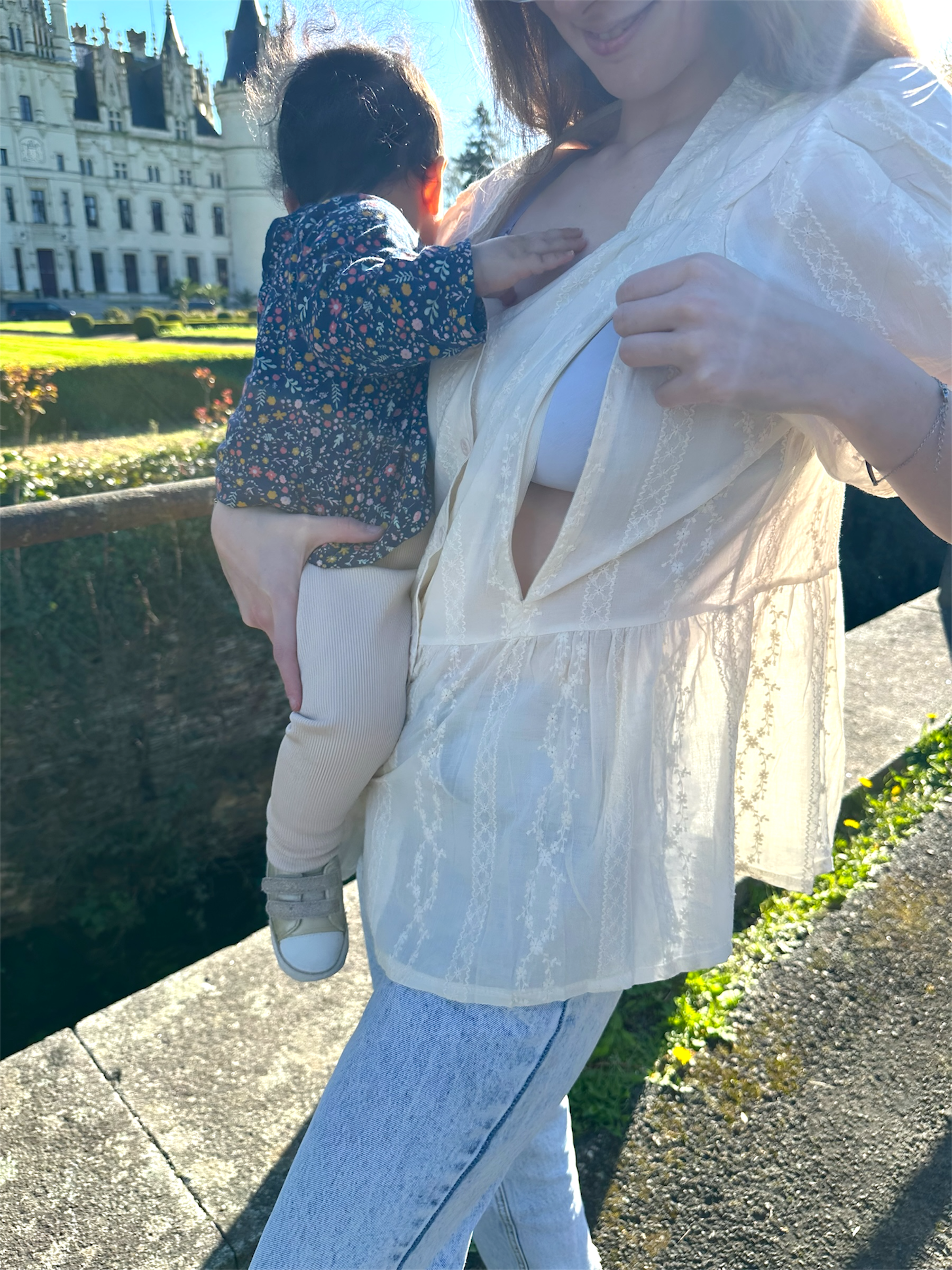 Chemisier d’allaitement Élégance Zippée 🤍